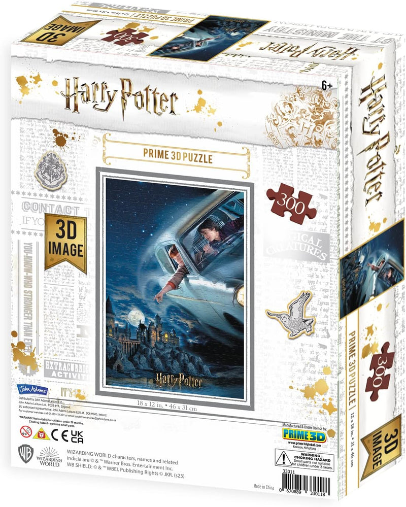 Harry & Ron Flying Over Hogwarts Prime 3D Jigsaw Puzzle