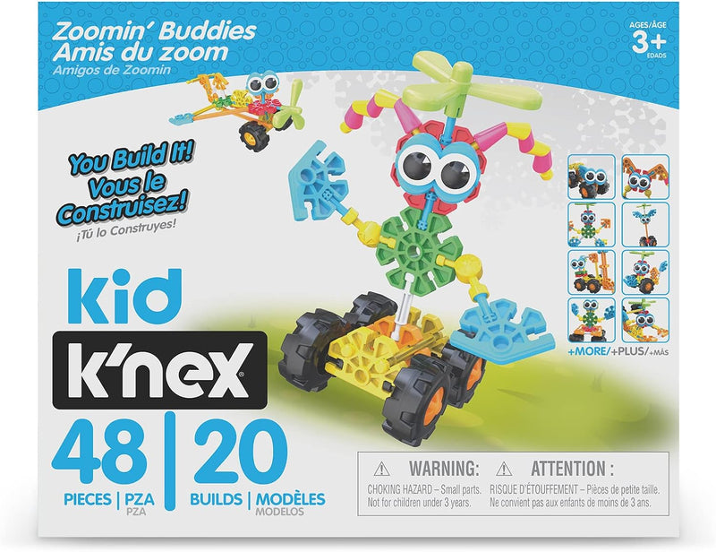 K'Nex 85053 Zoomin' Buddies 20 Model Building Set 48pc