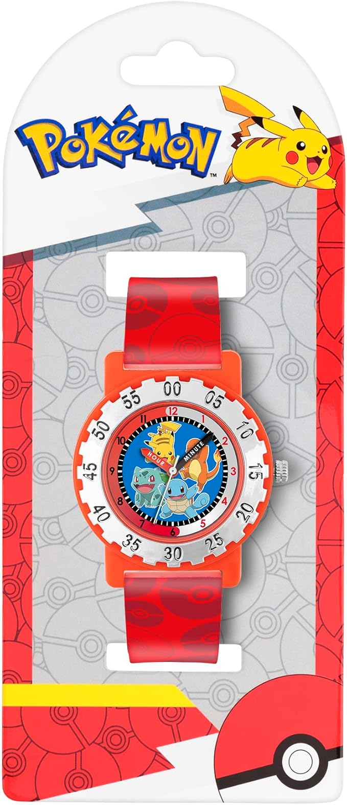 Pokemon Boy's Analog Quartz Watch with Silicone Strap