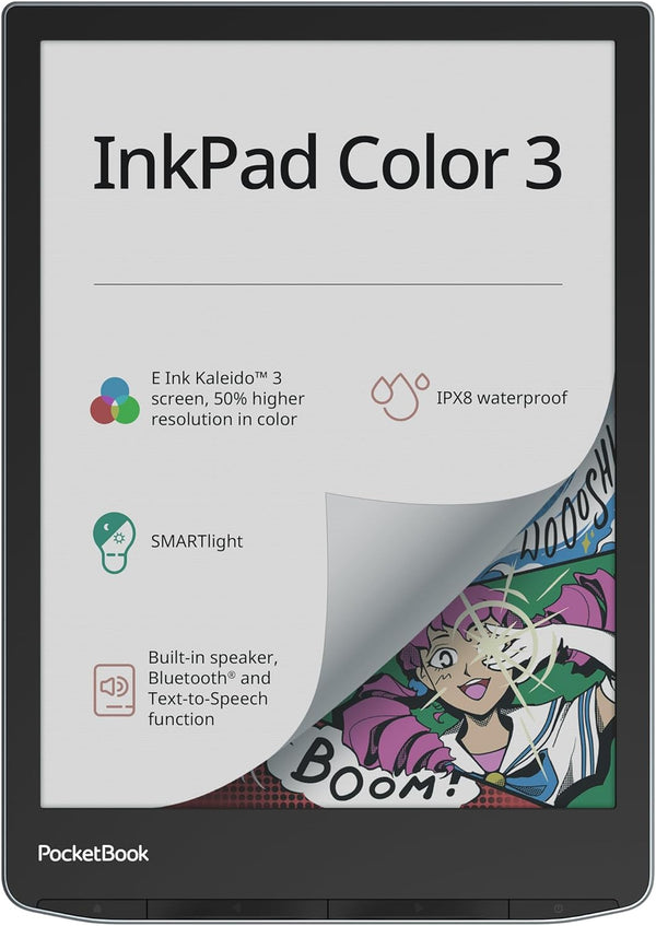 PocketBook InkPad Color 3 E-Book Reader | Enhanced 7.8'' Color E-Paper E-Ink Screen