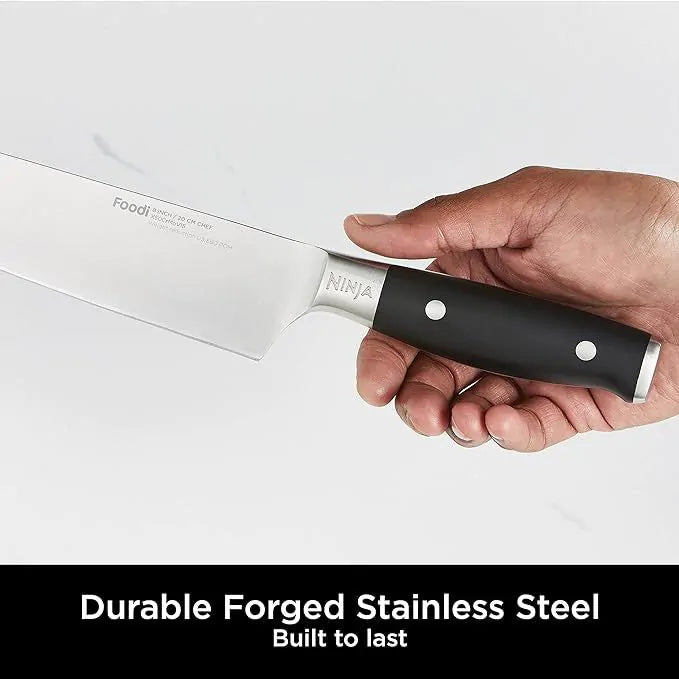 Ninja K32006UK Foodi Staysharp Knife Block With Integrated Sharpener 6-Piece Set Silver/Black