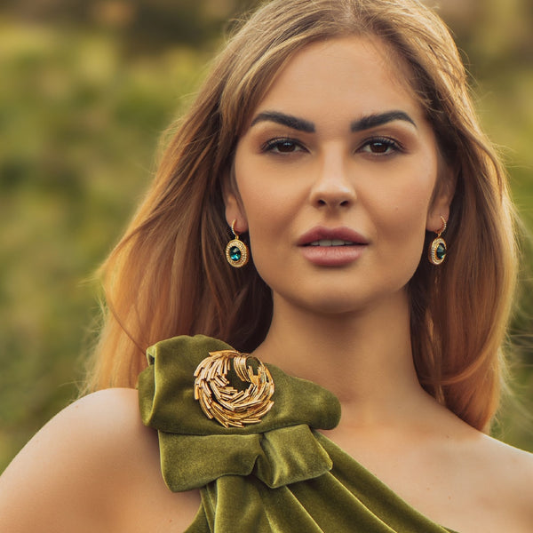 Earrings with Montana Stone