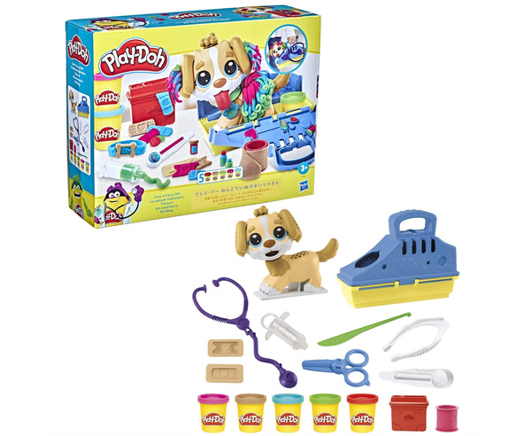 PLAY-DOH CARE 'N CARRY VET PLAYSET WITH 5 MODELLING COMPOUND CANS