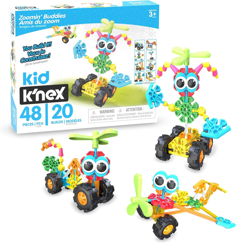 K'Nex 85053 Zoomin' Buddies 20 Model Building Set 48pc