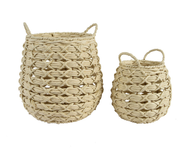 Basket paperrope round round storage basket fsc mix 70% (Set of 2)