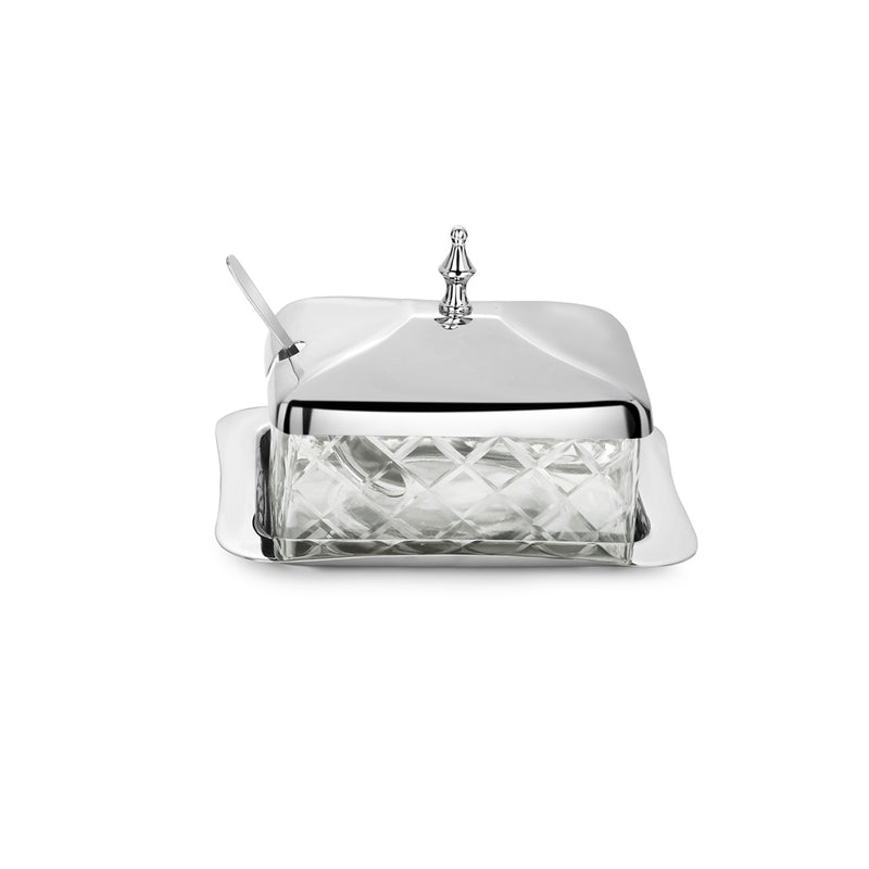 Cut Glass Butter Dish