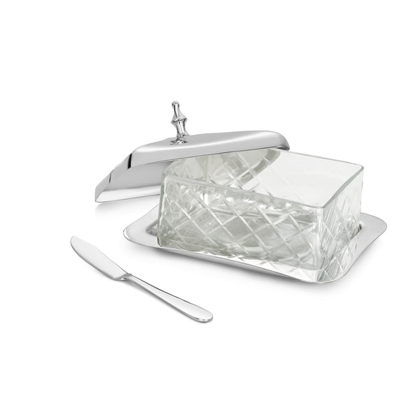 Cut Glass Butter Dish