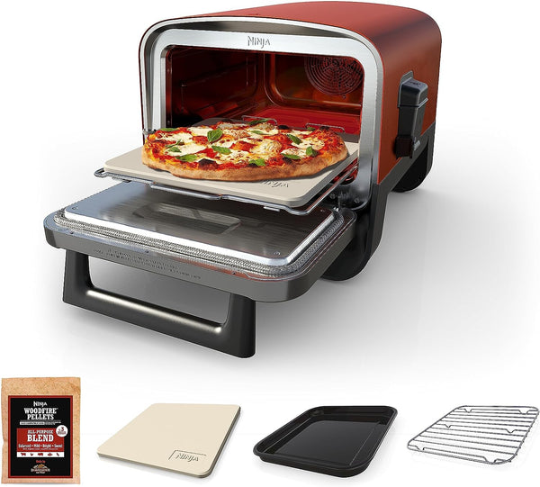 Ninja Woodfire Electric Outdoor Oven, Artisan Pizza Maker and BBQ Smoker OO101UK