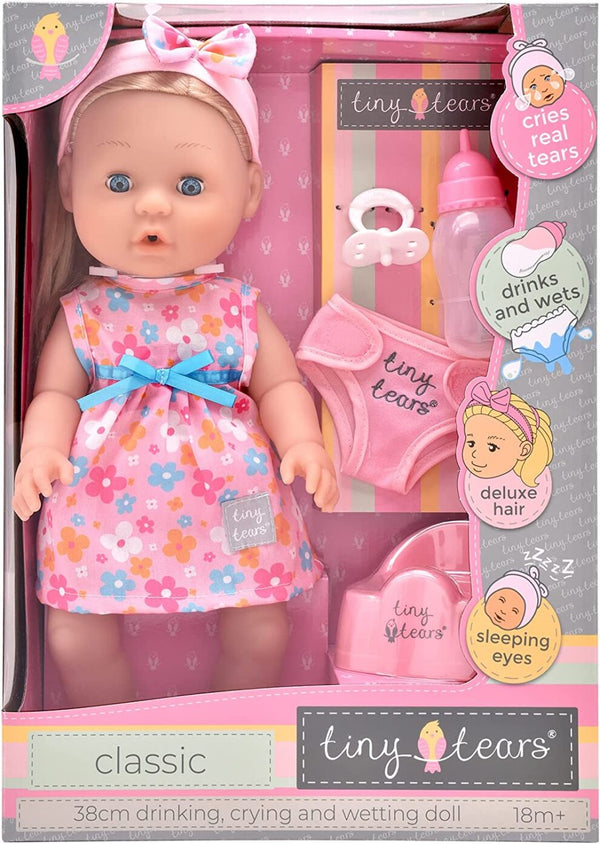 Tiny Tears Classic Crying and Wetting Doll