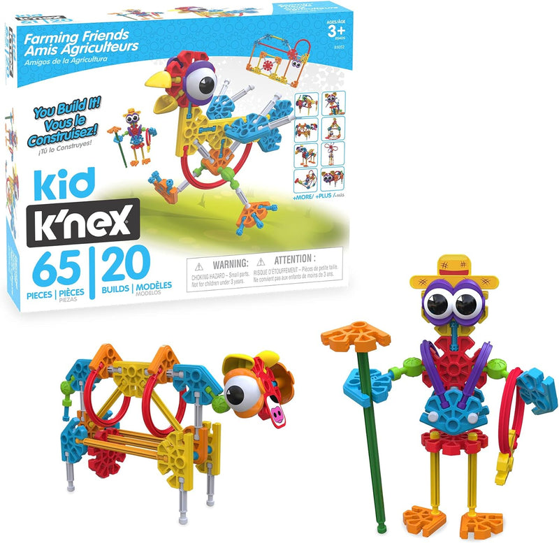 K'NEX Kid Farmin' Friends Building Set, 65 Pieces