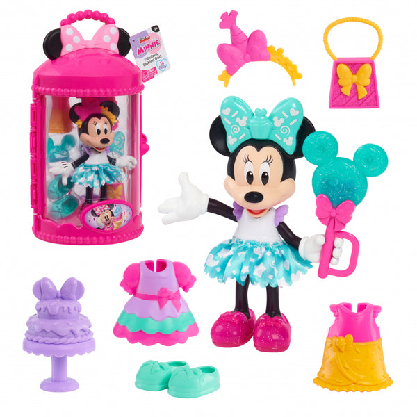 Disney Junior Minnie Mouse Fabulous Fashion Doll with Case – Sweet Party