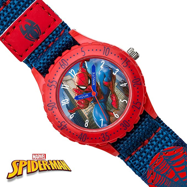 Spiderman Analogue Quartz Watch with Textile wrist Strap