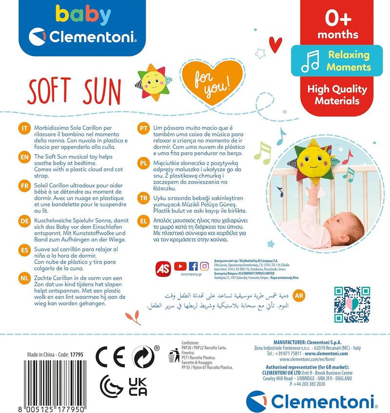 Baby Clementoni Sun Plush Cot Sound