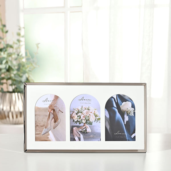 AMORE TRIPLE PHOTO FRAME WITH ARCH MOUNTS