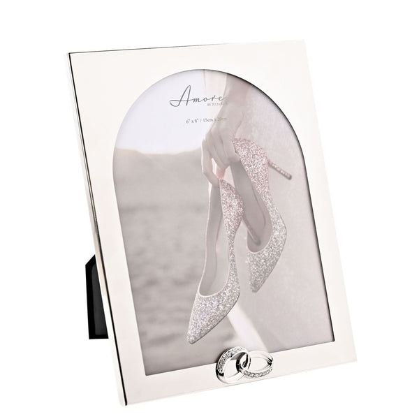 Amore Arch Photo Frame With Rings 6" x 8"