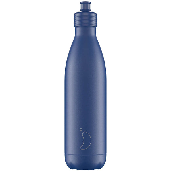 XC1000 CHILLY'S 750ML SPORTS REUSABLE WATER BOTTLE - Matte Blue