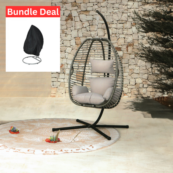 Hanging Egg Chair (BUNDLE DEAL - WITH EGG CHAIR COVER)