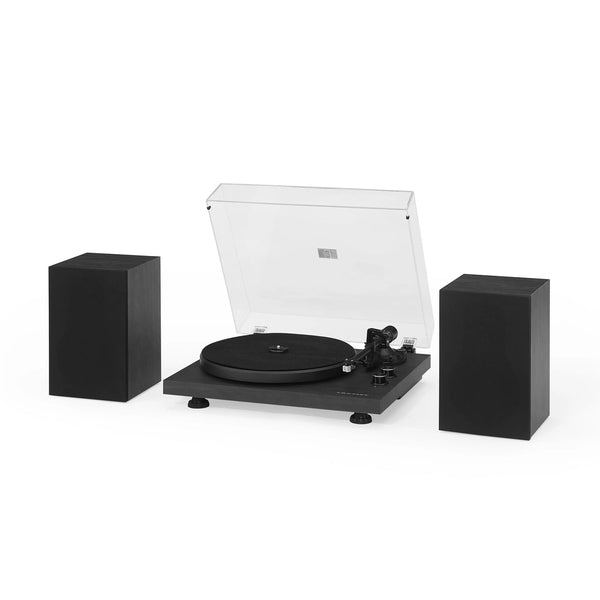 C62 BLUETOOTH RECORD PLAYER WITH EXTERNAL SPEAKERS | BLACK