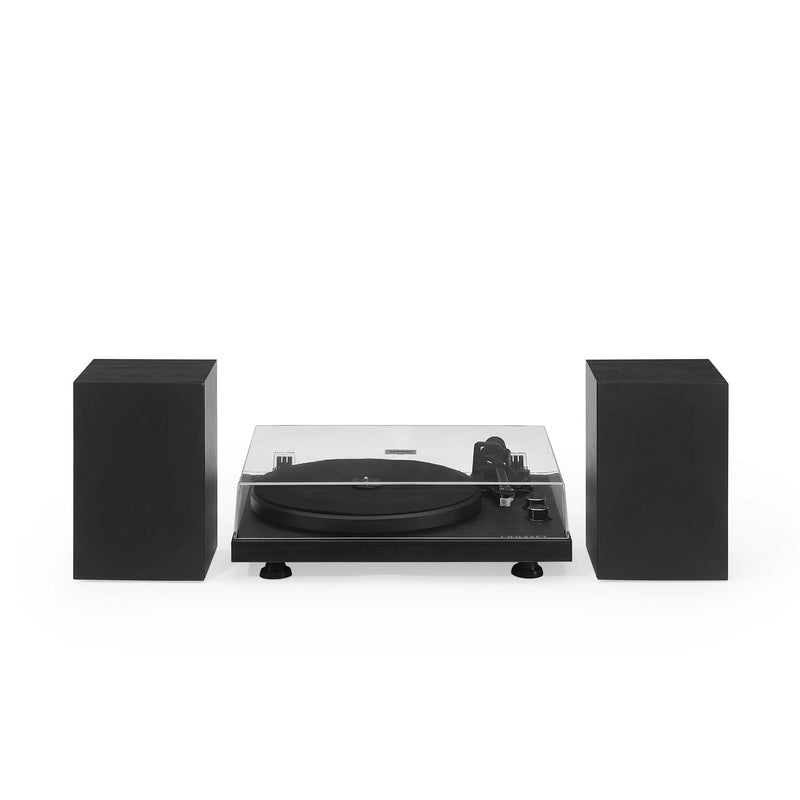 C62 BLUETOOTH RECORD PLAYER WITH EXTERNAL SPEAKERS | BLACK