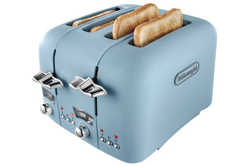 Delonghi Argento Flora 4 Slice Toaster - Azure