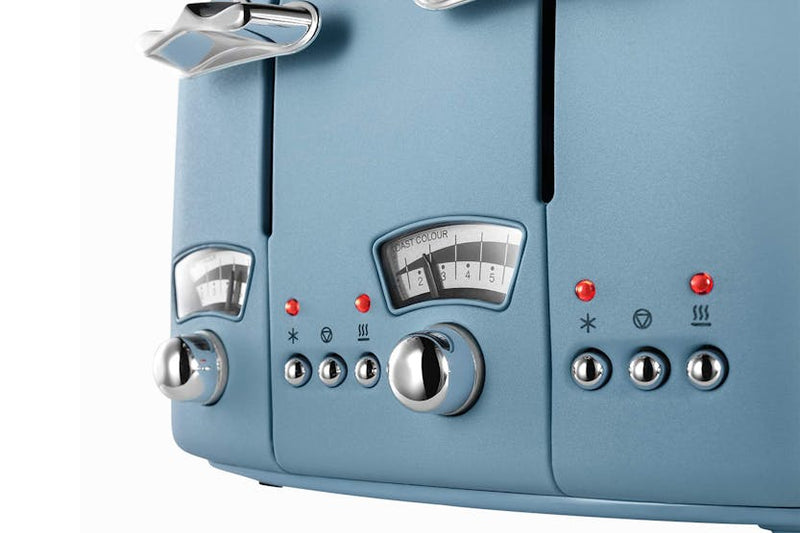 Delonghi Argento Flora 4 Slice Toaster - Azure