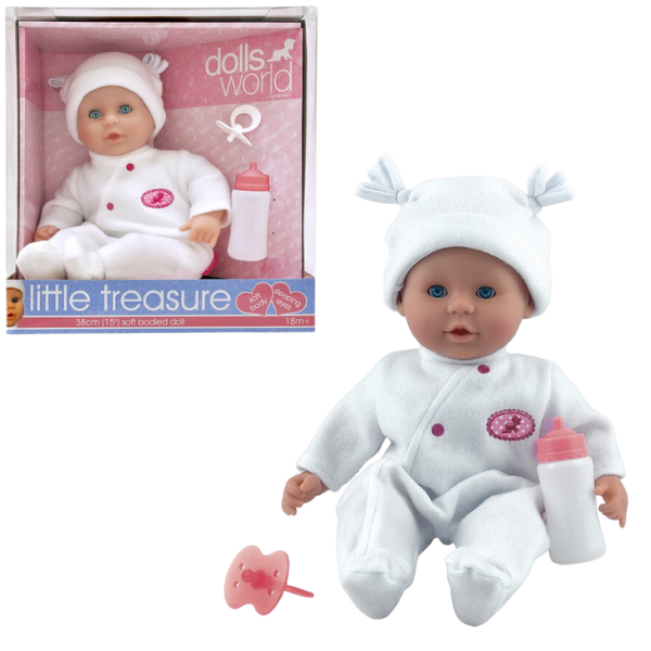 Dolls World Little Treasure Doll - white