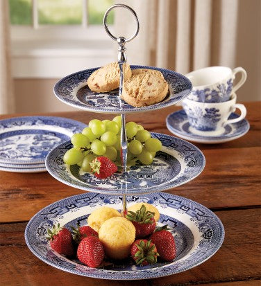 Churchill Blue Willow Pattern Tea Cup/Saucer