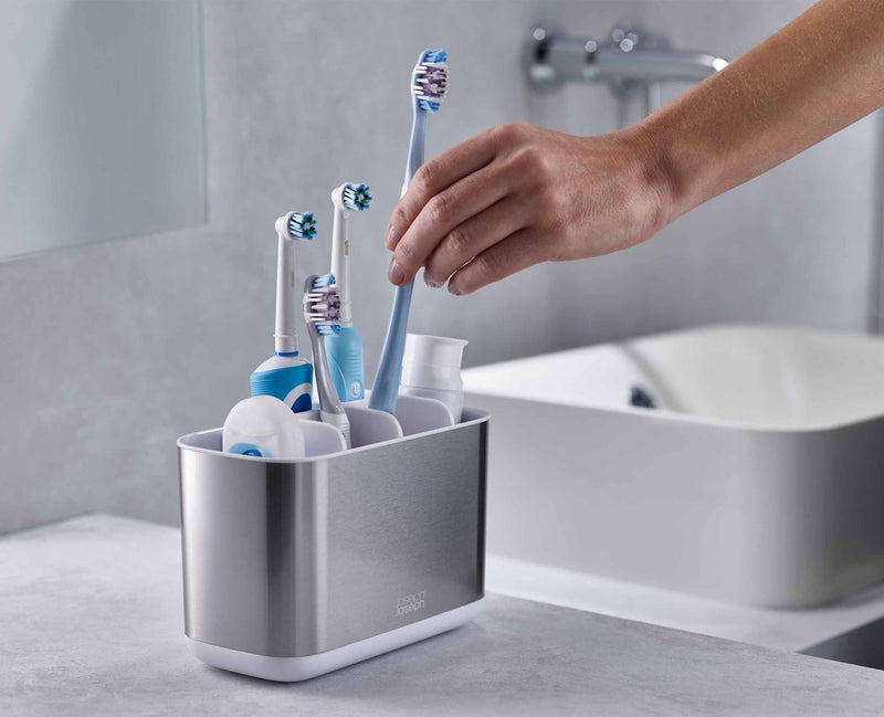 EasyStore™ Steel Large Toothbrush Holder