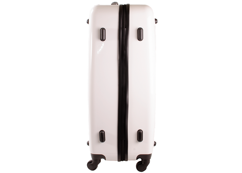 Hard Shell Suitcase with 4 Spinner Wheels Travel Luggage - White