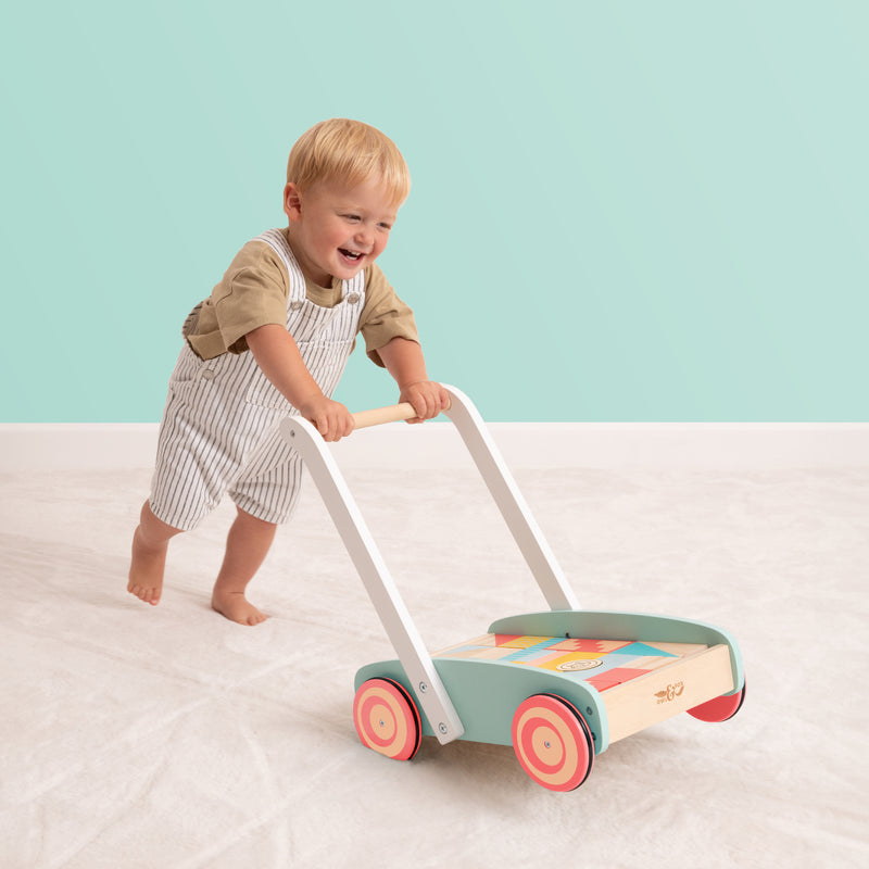 Owl & Fox Wooden Baby Walker and Blocks - FSC® certified