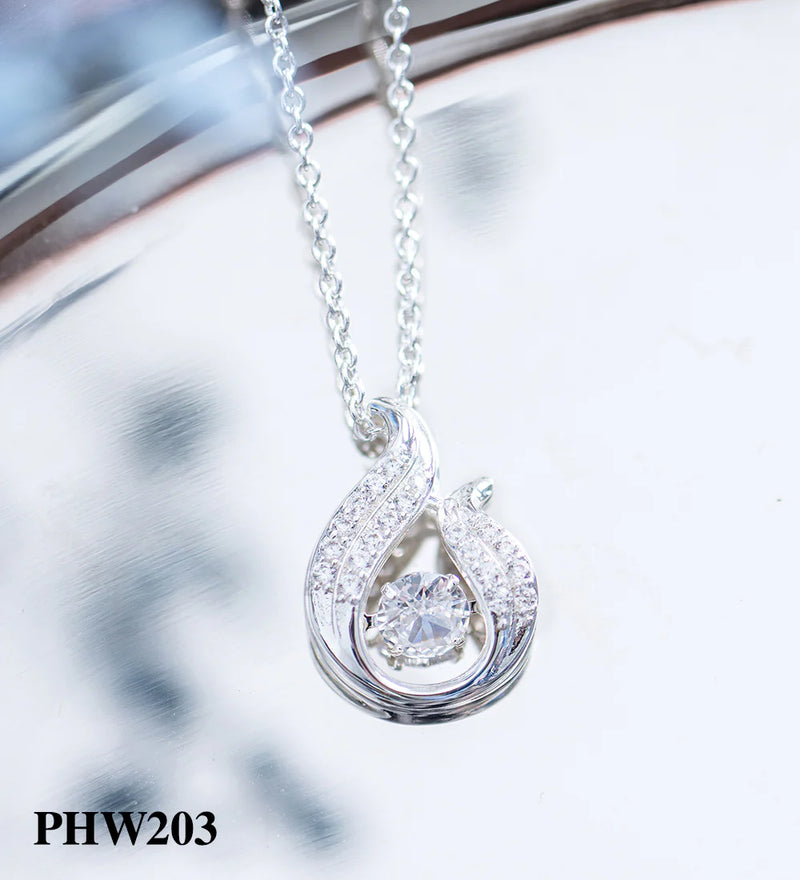 Hollywood Twist Pendant with Clear Stones