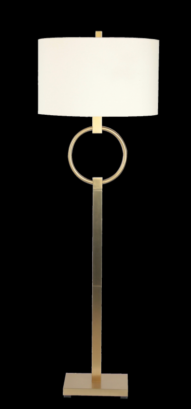Croton Floor Lamp Antique Brass Metal 152cmH