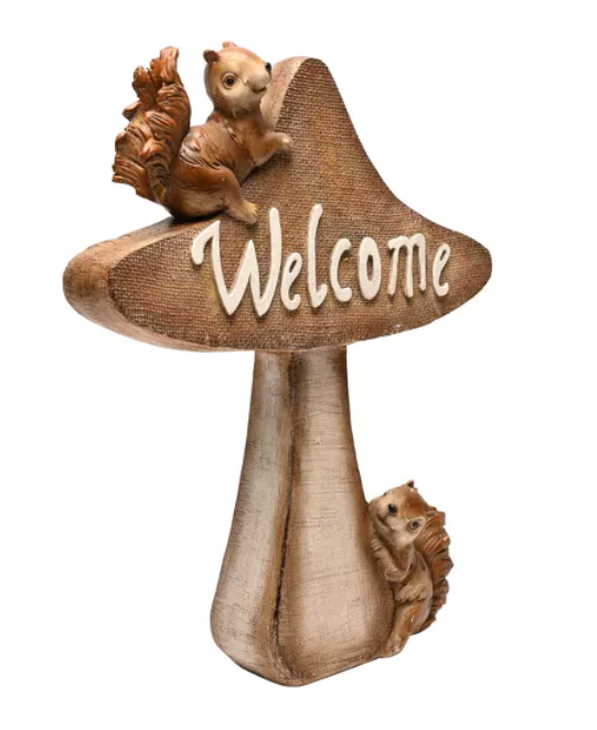 COUNTRY LIVING 2 SQUIRRELS "WELCOME" ORNAMENT