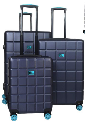 Hard Shell Suitcase with 4 Spinner Wheels Travel Luggage - Navy Blue