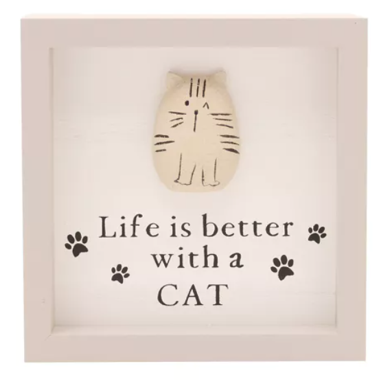 **MULTI 4** BEST OF BREED PLAQUE - LIFE IS BETTER WITH A CAT