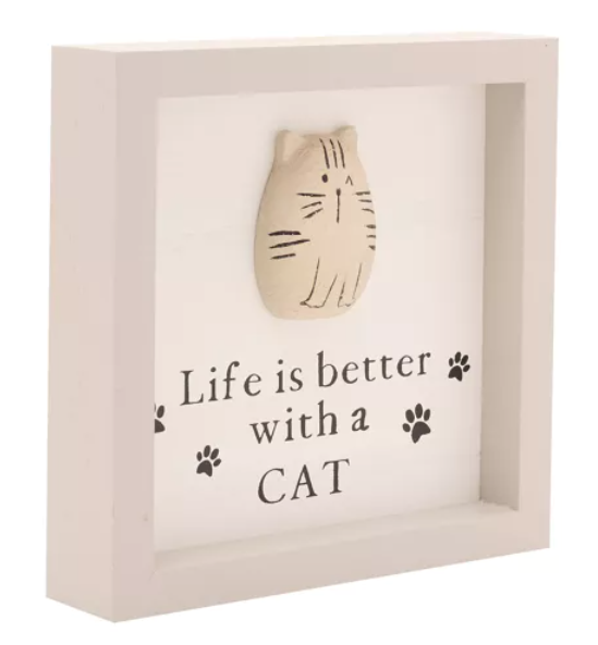 **MULTI 4** BEST OF BREED PLAQUE - LIFE IS BETTER WITH A CAT