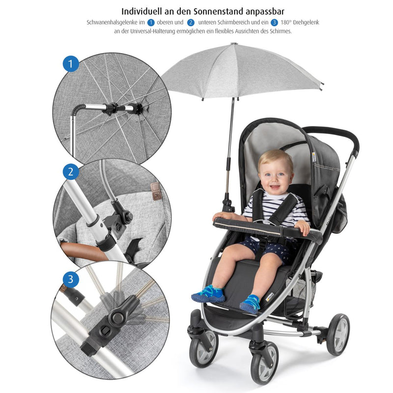 ShineSafe+ pushchair sunshade, grey-melange