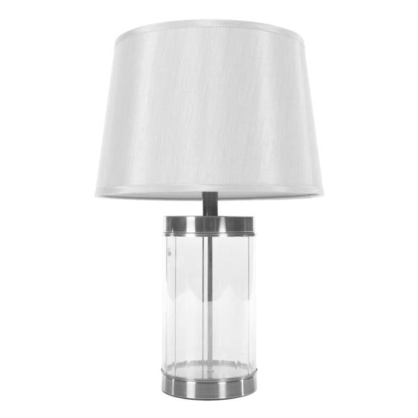 Carlee Table Lamp Satin Silver 66Cm