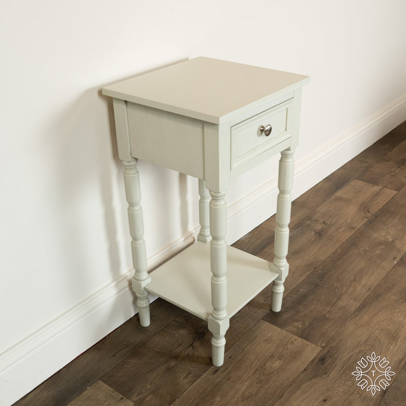 Lincoln 1 drw side table subtle grey