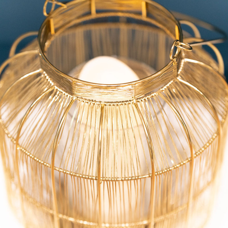 Reva Wire Lantern Gold Medium
