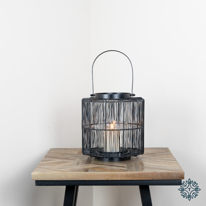 Meera wire lantern black medium