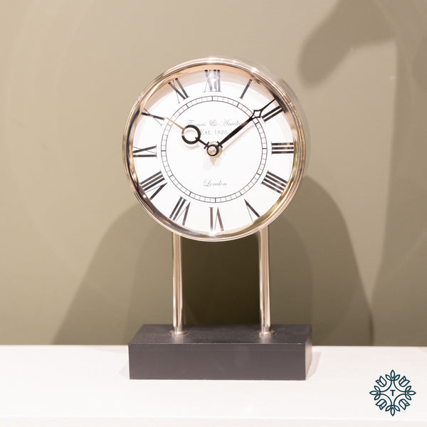 Thomas and amelia mantle clock chrome 28cm
