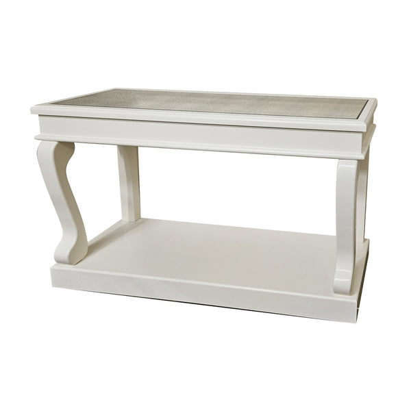 Scroll ivory 140cm console table ant mirror