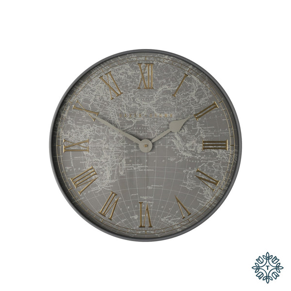 Baker and Brown Atlas Clock - Grey