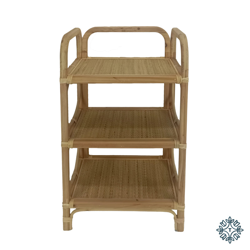 Luna rattan 3 shelf 68cm