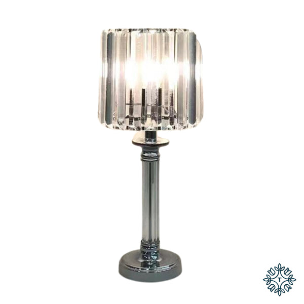 Imogen glass lamp silver 40cm