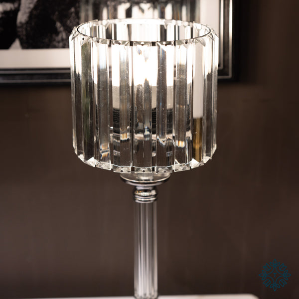 Imogen glass lamp silver 40cm