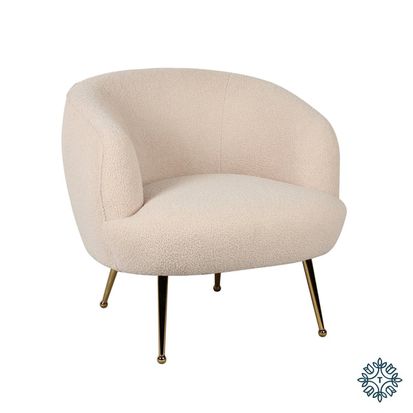 Harper accent chair boucle ivory