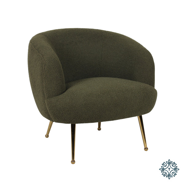 Harper accent chair boucle green
