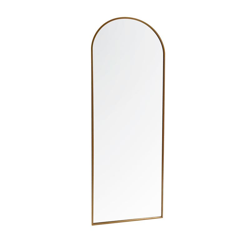 Modena arch wall mirror gold 40x120cm